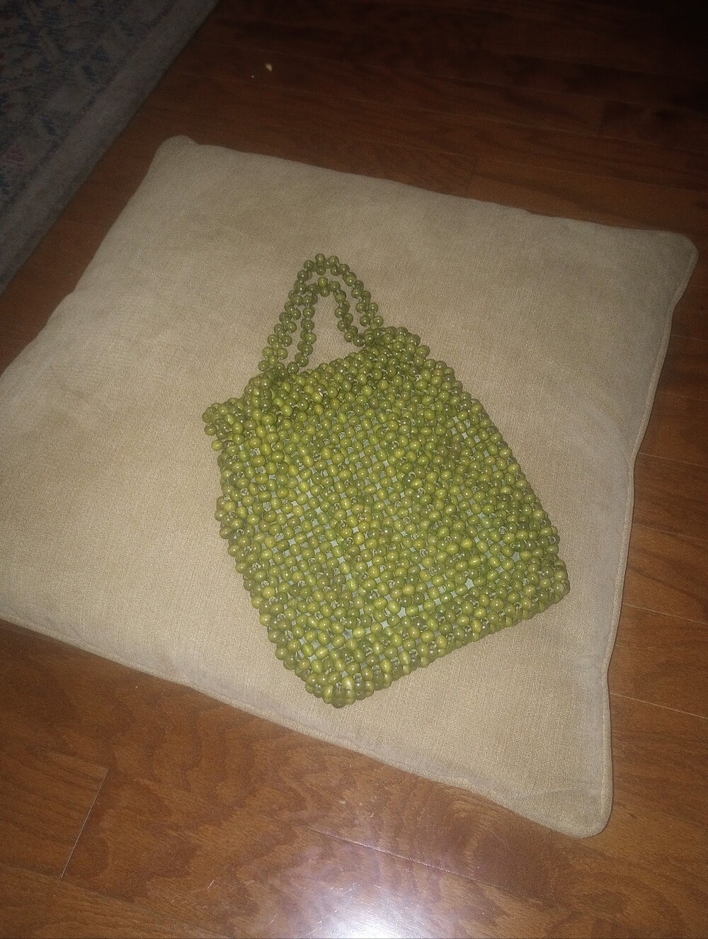 Walborg Olive Green Beaded Mini Bag